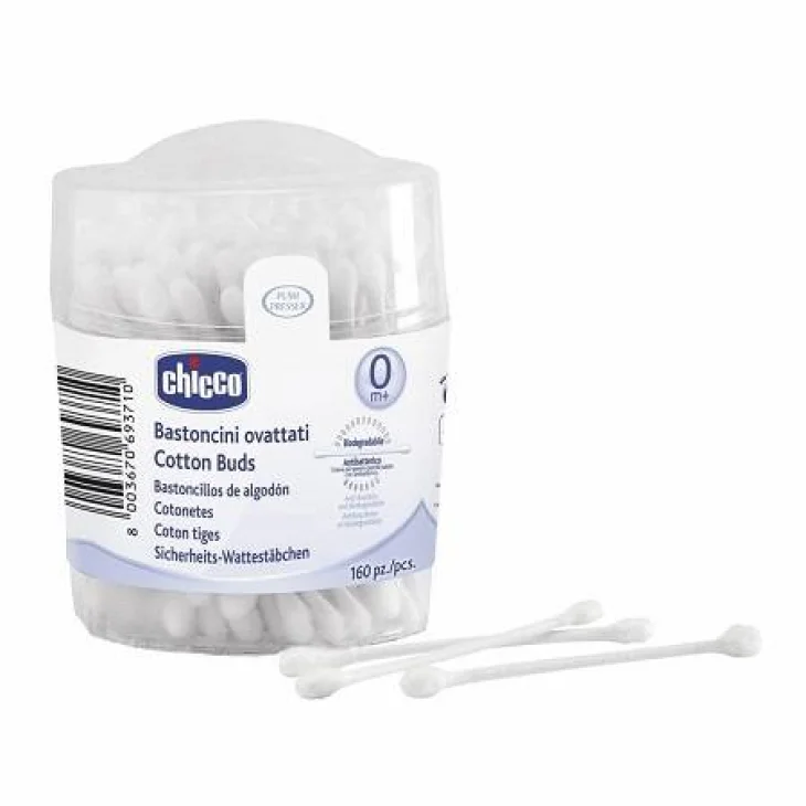 CHICCO COTTON NET BASTONCINI OVATTATI IGIENE AURICOLARE 160PEZZI