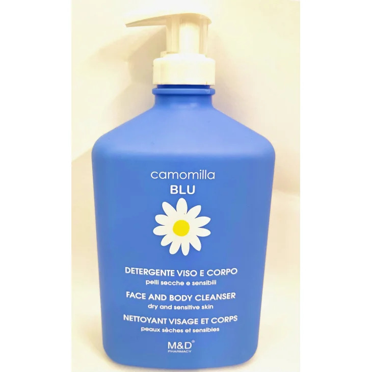Camomilla Blu Detergente Viso e Corpo Pelli Sensibili 500 ml Camomilla Blu Detergente Viso e Corpo Pelli Sensibili 500 ml
