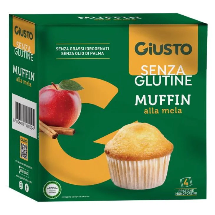 GIUSTO SENZA GLUTINE MUFFIN ALLA MELA 4 PEZZI DA 50 G GIUSTO SENZA GLUTINE MUFFIN ALLA MELA 4 PEZZI DA 50 G