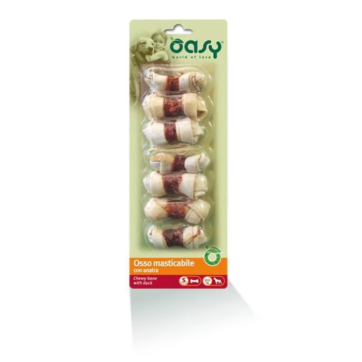 Oasy Osso Masticabile con anatra Snack per Cani S Oasy Osso Masticabile con anatra Snack per Cani S