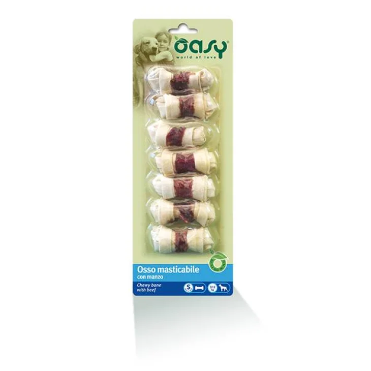 Oasy Osso Masticabile con Manzo Snack per Cani Taglia S Oasy Osso Masticabile con Manzo Snack per Cani Taglia S