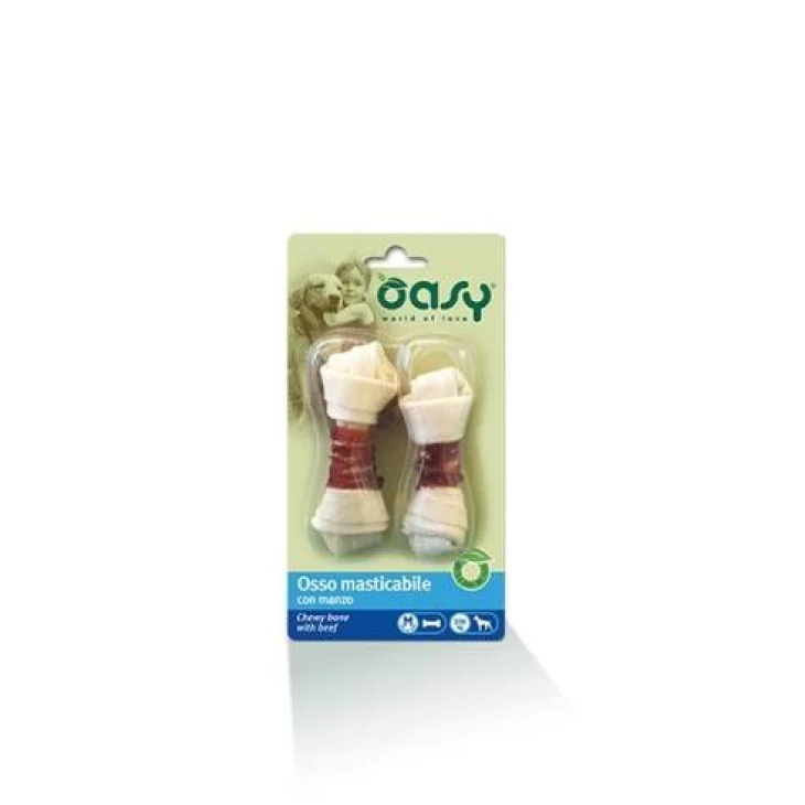 Oasy Osso Masticabile con Manzo Snack per Cani Taglia M Oasy Osso Masticabile con Manzo Snack per Cani Taglia M