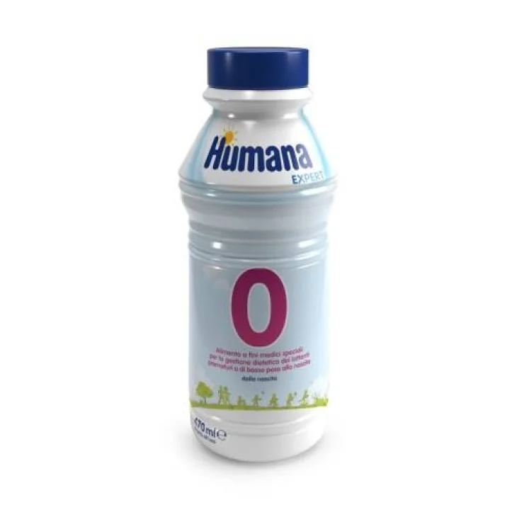 Humana 0 Expert Latte Alimento Dietetico Liquido per Bambini Prematuri 470 ml