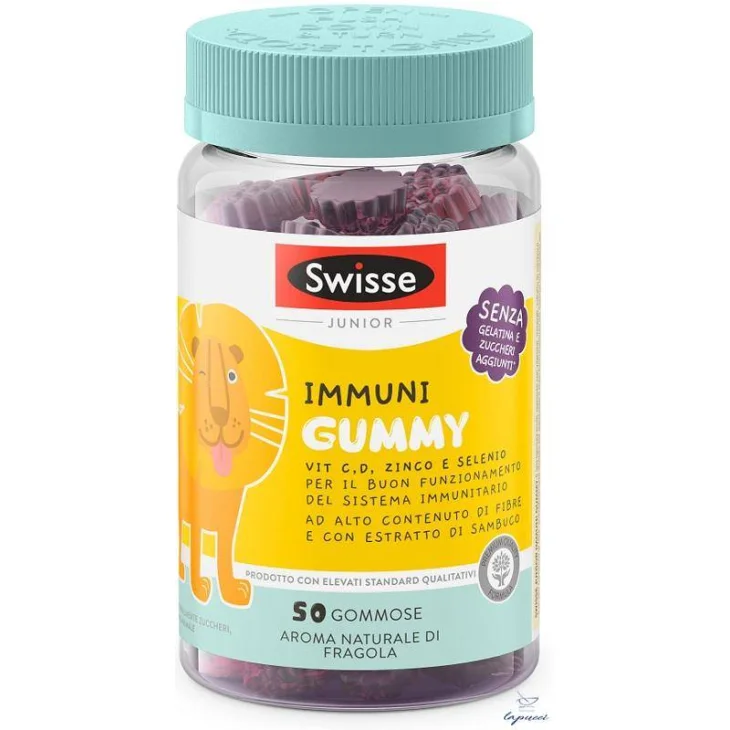 Swisse Junior Immuni Gummy Integratore per il Sistema Immunitario dei Bambini 50 caramelle Swisse Junior Immuni Gummy Integratore per il Sistema Immunitario dei Bambini 50 caramelle