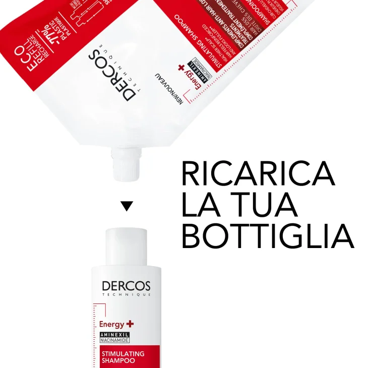 Vichy Dercos Shampoo Energizzante Anticaduta Eco Ricarica 500 ml