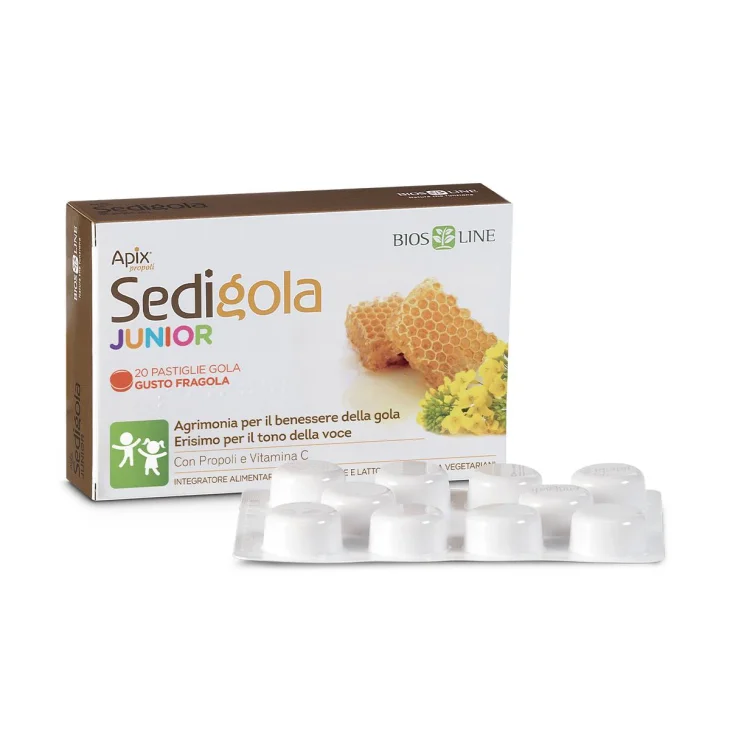 Bios Line Apix Sedigola Junior Integratore per il Mal di Gola dei Bambini 20 pastiglie Bios Line Apix Sedigola Junior Integratore per il Mal di Gola dei Bambini 20 pastiglie