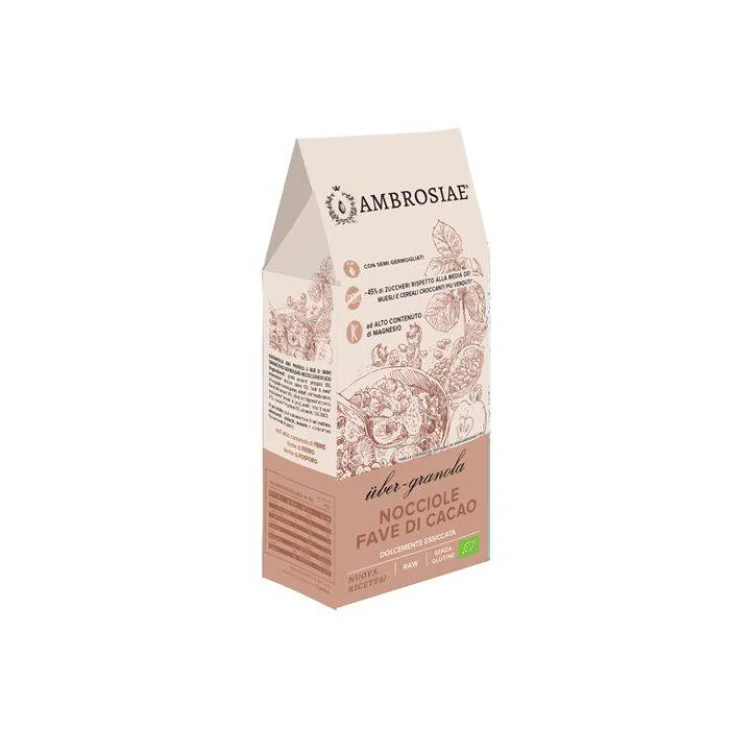 Ambrosiae Ubergranola Muesli Nocciola e Fave di Cacao 250 g Ambrosiae Ubergranola Muesli Nocciola e Fave di Cacao 250 g