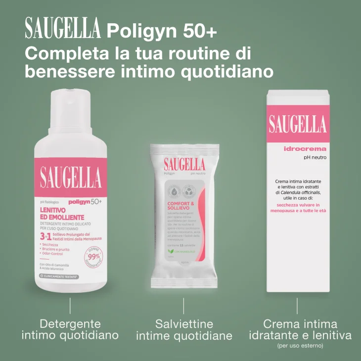Saugella Poligyn 50+ Detergente Intimo Lenitivo 250 ml