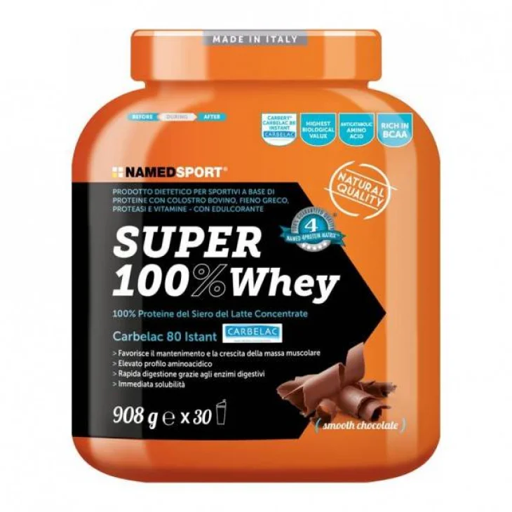 Named Sport Super 100% Whey Integratore di Proteine del Siero del Latte per Sportivi 2 kg