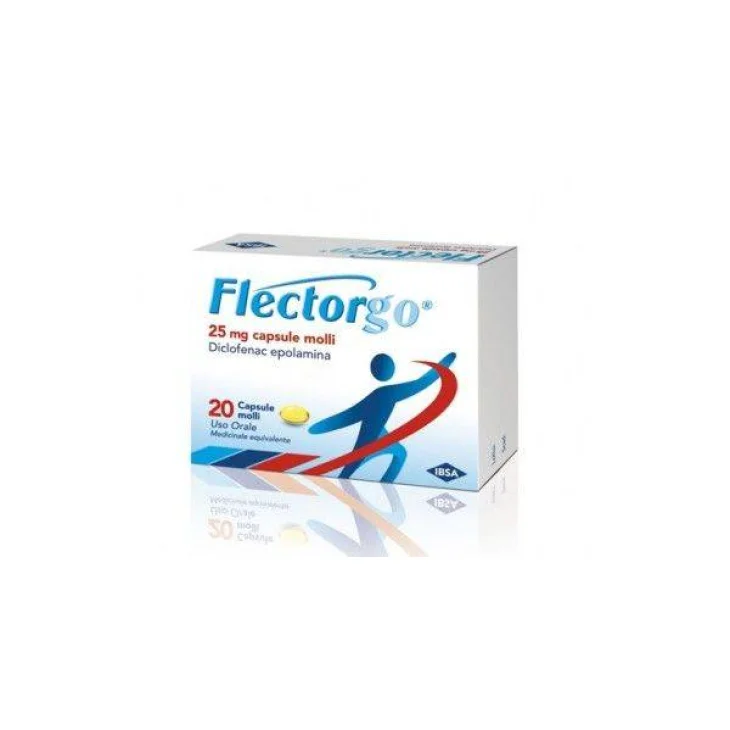 Ibsa Flectorgo Medicinale per Dolori Reumatici e Muscolari 20 capsule Ibsa Flectorgo Medicinale per Dolori Reumatici e Muscolari 20 capsule