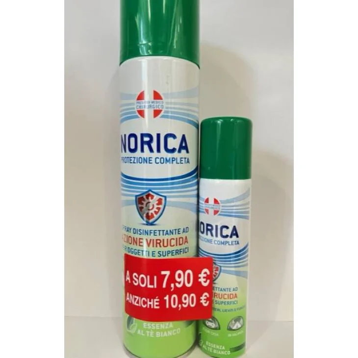 Norica Spray Sanificante per Ambiente ed Oggetti Aroma T&egrave; Bianco 300+75 ml