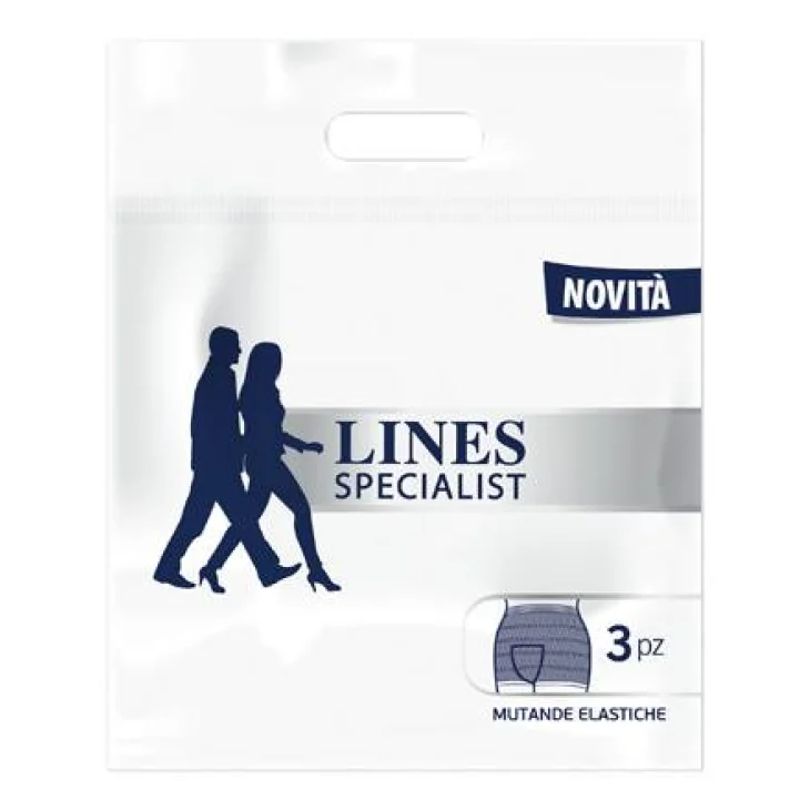 Lines Specialist Mutanda Elastica a Rete per Incontinenza Taglia M 3 pezzi