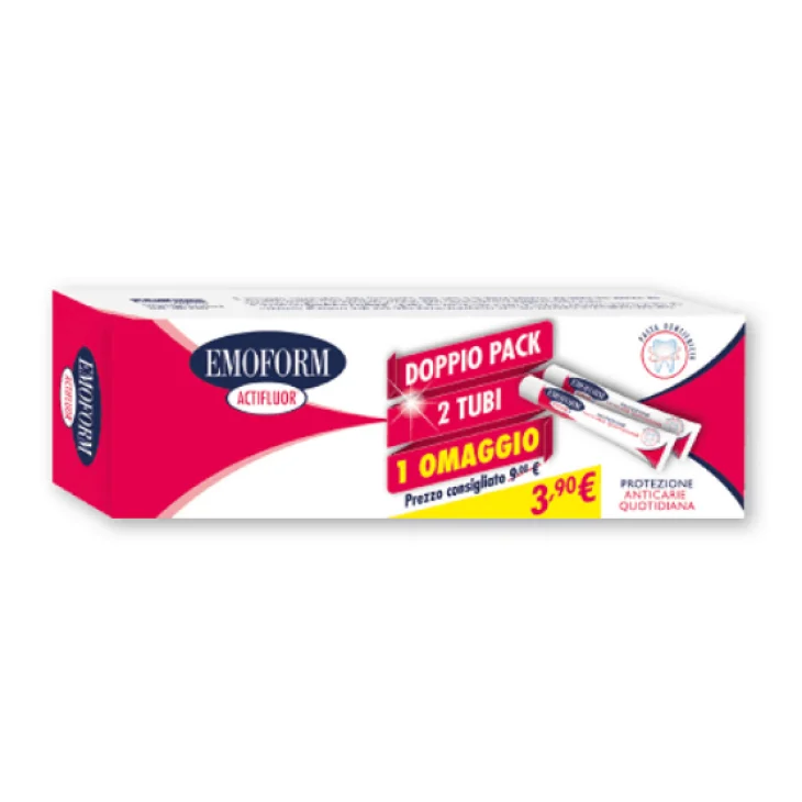 Emoform Actifluor Prevenzione Carie Dentifricio Bipack 2 x 75 ml