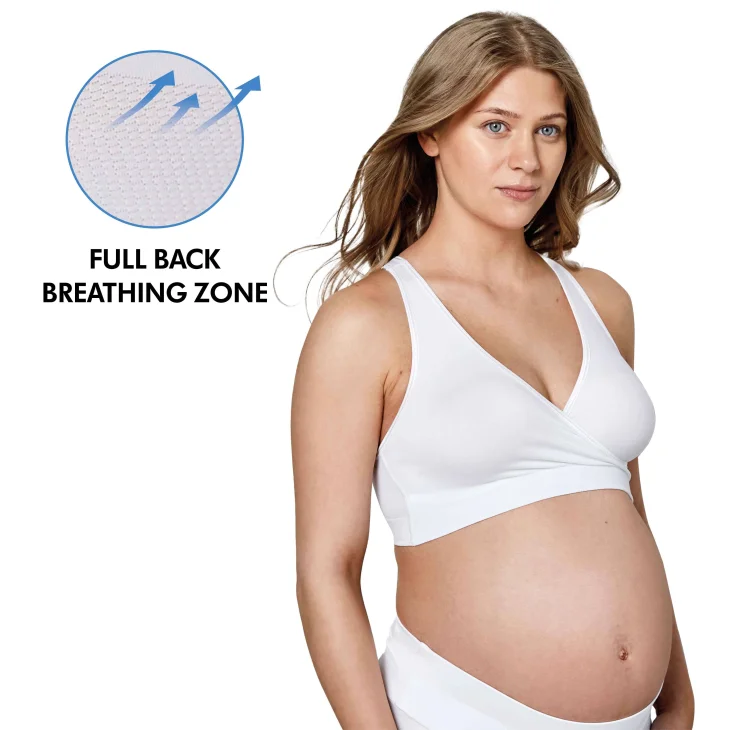 Medela Keep Cool Sleep Reggiseno da Notte per Gravidanza e Allattamento Bianco Misura L