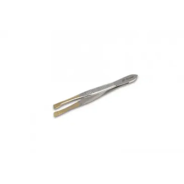 Beautytime Pinzetta Obliqua Acciaio Inox Con Estremit&agrave; Dorate Depilazione