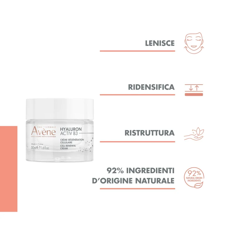 Av&egrave;ne Eau Thermale Hyaluron Activ B3 Crema Rigenerante Cellulare Antirughe Ricarica 50 ml