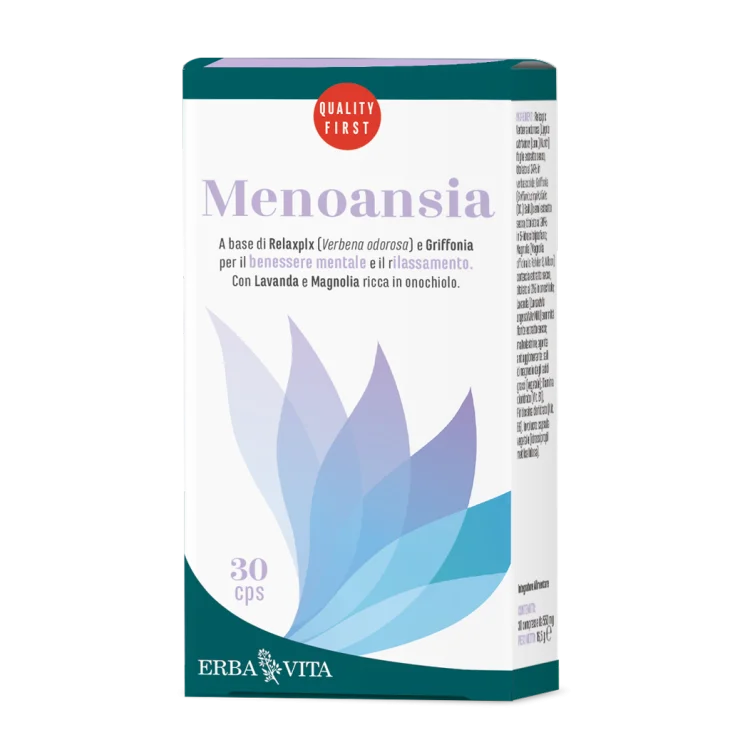 Erba Vita Menoansia Integratore per rilassamento 30 Capsule Erba Vita Menoansia Integratore per rilassamento 30 Capsule