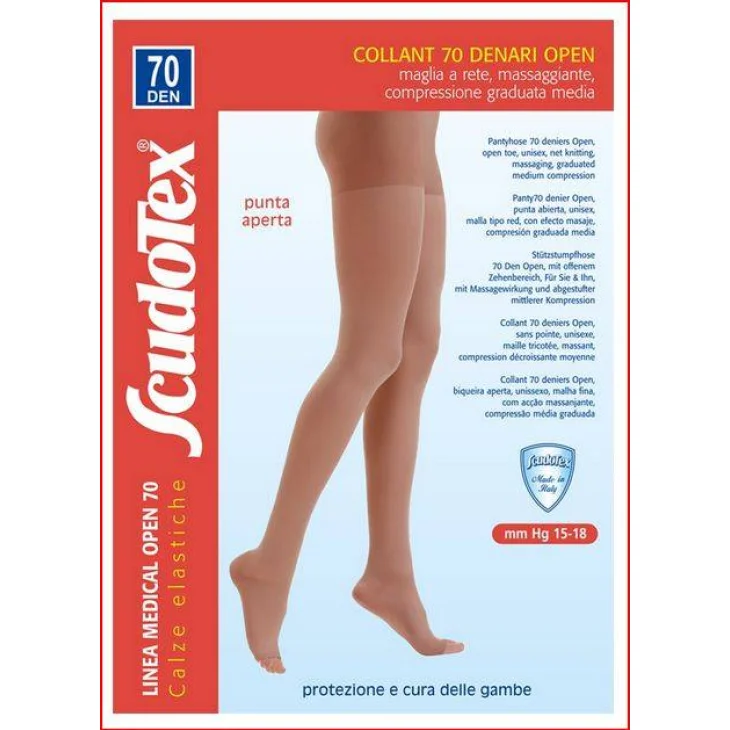 Scudotex Collant a Compressione Graduata Media 70 Denari Open Colore Nature Taglia 5 Scudotex Collant a Compressione Graduata Media 70 Denari Open Colore Nature Taglia 5