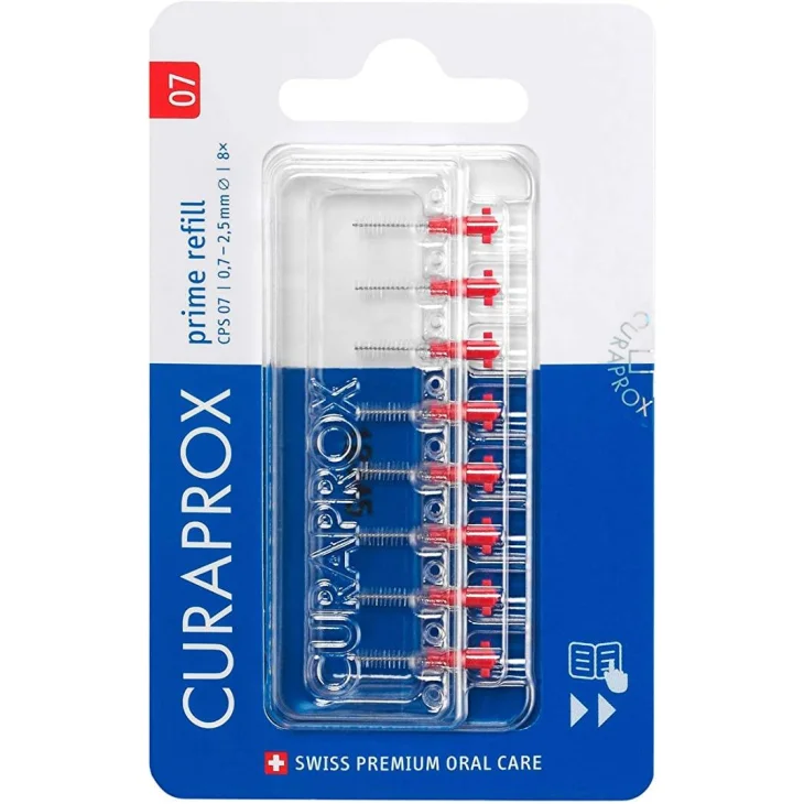 Curaprox CPS 07 Scovolino Prime Refill Rosso 8 Pezzi Curaprox CPS 07 Scovolino Prime Refill Rosso 8 Pezzi
