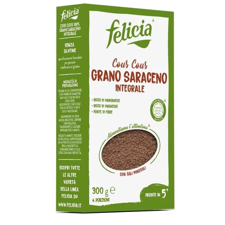 Felicia Cous Cous Grano Saraceno Integrale Senza Glutine 300 g Felicia Cous Cous Grano Saraceno Integrale Senza Glutine 300 g