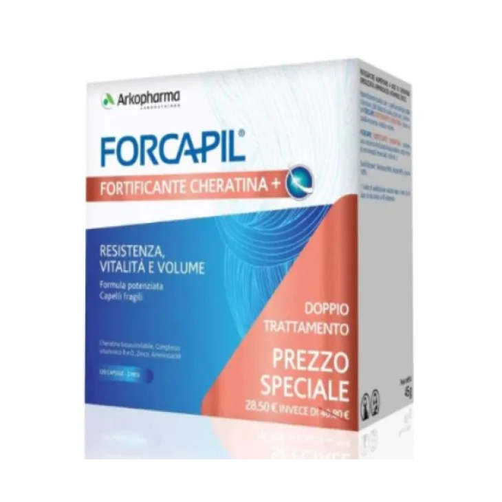 Arkopharma Forcapil Fortificante Cheratina Capelli e Unghie Promo Pack 60 capsule