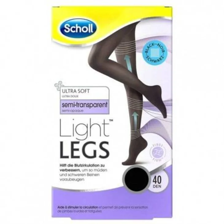 Scholl Light Legs Collant Neri A Compressione Graduata 40 Denari - Taglia: S