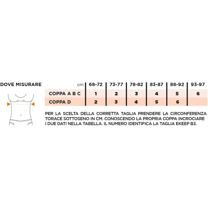 Ekeep B3 Surgical Bra Reggiseno Post Operatorio - Misura: 6