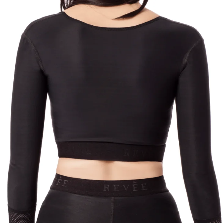Rev&egrave;e Sleeves 201 Guaina Elastico Compressiva per Braccia e Liposuzione Schiena Black - Taglia: XL