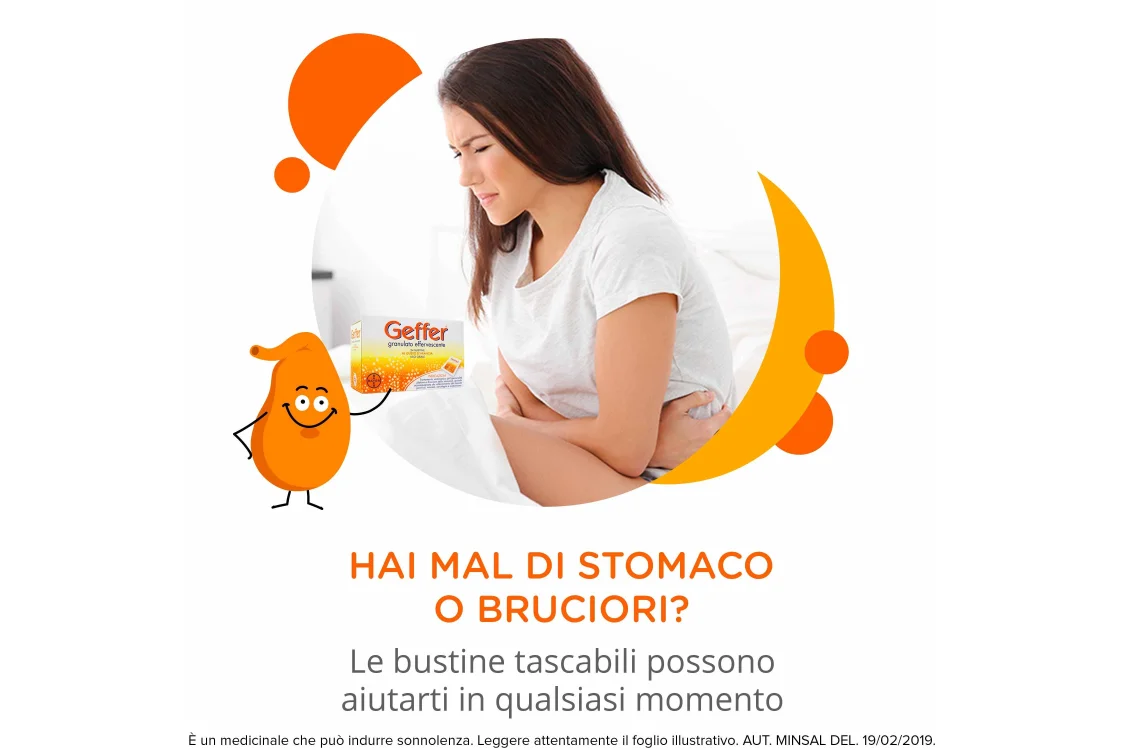 Affronta il mal di stomaco con Geffer